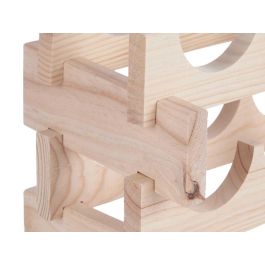 Botellero de Madera Apilable para 6 Botellas Kipit 36.5x7x15 cm Botellero de Madera Apilable para 6 Botellas Kipit 36.5x7x15 cm