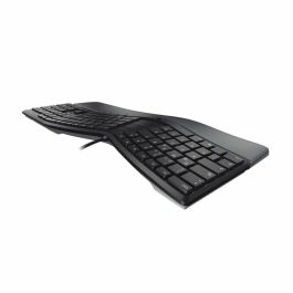 Cherry KC 4500 ERGO Teclado Ergonómico USB Español con Reposamanos Viscoelástico, Pies Ajustables y Teclas Multimedia