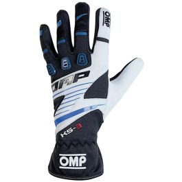 Omp Guantes Kart KS-3 Negro-Azul-Blanco Talla 4 Niños OMPKB0-2743-B01-175-004