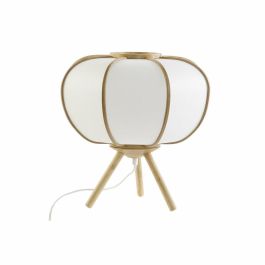 Lampara Sobremesa Oriental DKD Home Decor Natural Blanco 34 x 33 x 34 cm