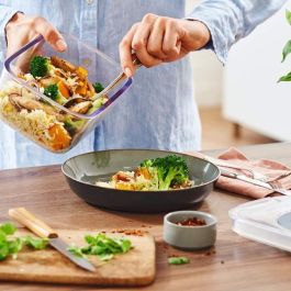 Bosch 3 Cajas de Almacenamiento al Vacío Herméticas Tritan con Bandeja de Goteo e Indicador de Día/Mes y Vacío - 0.7L, 1.0L, 1.5L