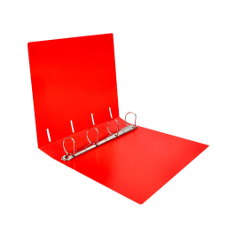 Liderpapel Carpeta 4 Anillas 40 Mm Polipropileno Din A4 Rojo Translucido