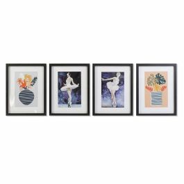 Cuadro Tradicional DKD Home Decor Azul Negro 2 x 45 x 35 cm (4 Unidades) Precio: 22.49999961. SKU: B1F54BQJEA
