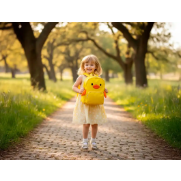 Imaginovo Mochila infantil Backpack Buddies pollo amarillo, 5.5L, poliéster 190T, 280x90x200 mm, diseño ergonómico y compartimentos