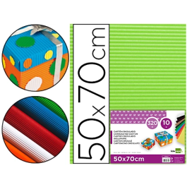 Liderpapel Cartón Ondulado 50 x 70 cm 320 g/m2 Verde Pistacho Precio: 19.49999942. SKU: B184B744PV