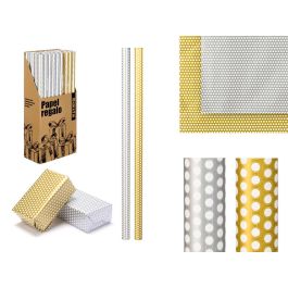 Rollo Papel Regalo 70X200 Lunares Oro Plata Arte Regal (50 Unidades)