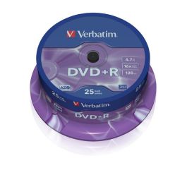 Dvd+R Verbatim Capacidad 4.7 grb Velocidad 16X 120 Min Tarrina De 25 Unidades Precio: 9.68999944. SKU: B1GY442RAZ