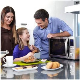 Sharp R-922STWE - Microondas con Parrilla y Horno de Acero Inoxidable - 32L - 1000W / Parrilla 1100W / Horno 2500W - Independiente