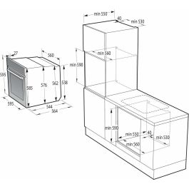 Horno Pirolítico Hisense BI64EPXE1SOL 3500 W Horno Pirolítico Hisense BI64EPXE1SOL 3500 W