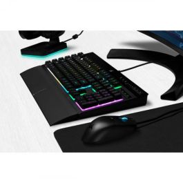 Corsair K55 RGB PRO Teclado Gaming USB Español con Retroiluminación RGB, Anti-Ghosting, Reposamuñecas, Resistente Salpicaduras IP42