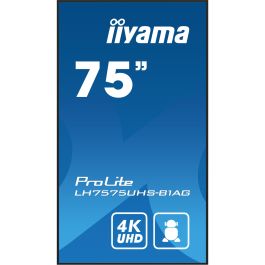 iiyama LH7575UHS-B1AG Pantalla Señalización Digital 75" (189.3cm) IPS 4K UHD 3840x2160 24/7 Wifi