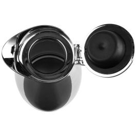 Emsa 502488 Jarra Termo Eleganza Acero Inoxidable 0.6L, Easy Open, Doble Pared, Frío 24h, Calor 12h