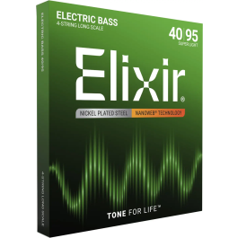 Elixir Juego Bajo Nanoweb 5St. L 45-130 Cuerdas para Bajo Eléctrico