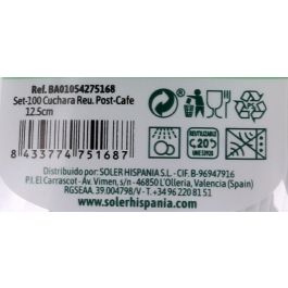 Algon Set 100 Cuchara Eco.Post 12.5 cm (20 Unidades)