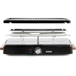 Domo DO9294G Parrilla de raclette para 8 personas – Raclette de Mesa con Parrilla de 1400 W
