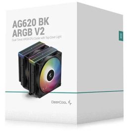 DeepCool AG620 Black ARGB V2 Refrigerador Aire 12cm LGA1700/AM5 Doble Ventilador LED Intel/AMD Negro