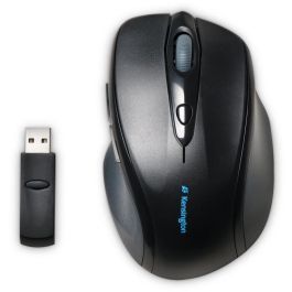 Kensington Ratón Pro Fit Óptico Inalámbrico USB 2.4 GHz Negro Ergonómico Sensor HD 800-1200 ppp Laterales Goma