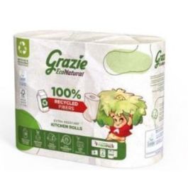 Grazie Natural Papel de Cocina Doble Capa 100% Orgánico EcoNatural Absorbente 2 Rollos Certificado Ecolabel y FSC Precio: 4.49999968. SKU: B1HF87N9V9