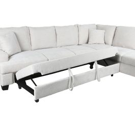 Sofa Cama Moderno DKD Home Decor Beige 260 x 90 x 285 cm