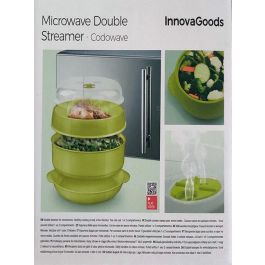 Inde Vaporera Doble para Microondas Codowave Innovagoo - 22 x 25 x 8.5 cm (12 Unidades)
