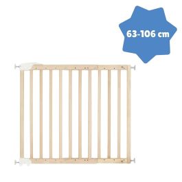 Badabulle Barrera de Seguridad Deco Pop Wood, Fijación Extensible y Tornillo (63.5 - 106cm)
