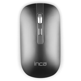 INCA IWM-531RG Ratón Inalámbrico & Bluetooth 1600 DPI Recargable Plateado