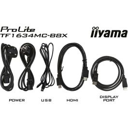 iiyama TF1634MC-B8X Monitor Táctil 15.6" (39.5cm) Full HD M-Touch 16:9 con HDMI y DisplayPort