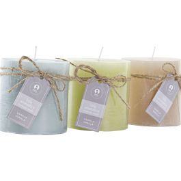 DKD Home Decor Vela de Cera 32h Colección Rustik aw Colores Surtidos Marrón, Verde y Azul 6.8x7x6.8 cm Pack 12 Unidades Precio: 29.99000004. SKU: B1247XLCC5