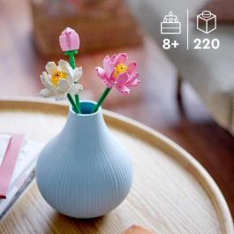 Lego Set de Construcción Flores de Loto 40647 - Ramo Construible con 3 Flores, Decoración para Interiores