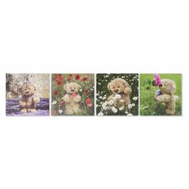 Cuadro DKD Home Decor S3018130 Oso Infantil (28 x 1,5 x 28 cm) (4 Unidades) Precio: 1.9499997. SKU: B1BP26QHEF