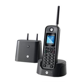 Motorola Teléfono Fijo Inalámbrico O201 Negro, Resistente al Agua IP67, Modelo E52000X60T1GEF03