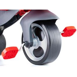 Molto Triciclo Urban Trike Rojo con Palo, Cinturón de Seguridad, Bolsa, Ruedas de Goma y 98 cm - Edad Mínima 10 Meses