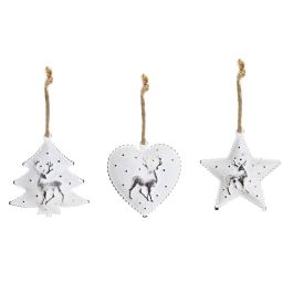 Decoracion Colgante Navidad Moderna DKD Home Decor Blanco 12 x 3 x 12 cm Set de 10 (3 Unidades) Precio: 25.88999974. SKU: B1FMP55S8K