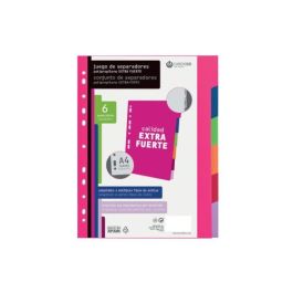 Carchivo Separadores 6 Posiciones A4 PP Opaco Extra Rígido Multicolor - Galga Extra Gruesa