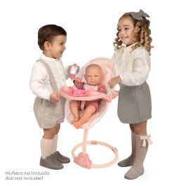 Decuevas Trona Columpio Tulipe 3 en 1 para Muñecas hasta 50 cm, 30x31x60 cm - Juguete Infantil +3 Años