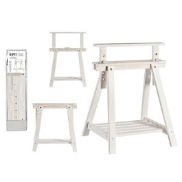 Caballete Regulable Madera Blanco Kipit 18x11x71 cm - Altura Ajustable 70-98.5 cm Precio: 34.50000037. SKU: S3608938