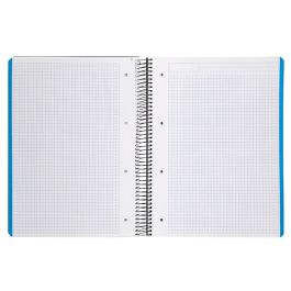 Cuaderno Espiral Liderpapel A4 Micro Wonder Tapa Plastico 120H 90 gr Cuadro 5 mm 5 Bandas 4 Taladros Color Negro