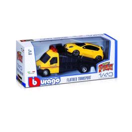 Color Baby Camion Remolque con Coche Metal escala 1:43 Street Fire Die Cast Plastic para +3 años Surtidos