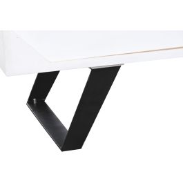 DKD Home Decor Buffet Moderno Madera de Mango Blanco Marrón Oscuro 150x40x80 cm con 3 Cajones, 2 Puertas y 2 Estantes