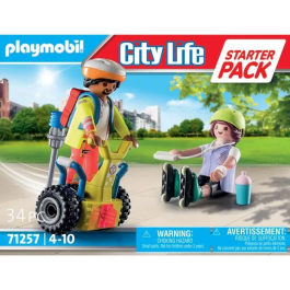 Playmobil 71257 Starter Pack Rescate Balance Racer City Life Paramédico Patinador Juguete +4 Años
