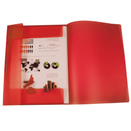 Liderpapel Carpeta Portadocumentos Solapas Polipropileno DIN A3 Rojo Lomo Flexible