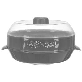 Cook Concept Recipiente para Cocinar al Vapor en Microondas con Tapa Regulable y Depósito de Agua, 25x21.5x12 cm