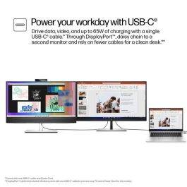 HP E27m G4 QHD USB-C Conferencing Monitor con Webcam 5MP, Altavoces, Micrófonos duales, Certificado Zoom, Carga 65W