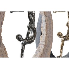 DKD Home Decor Figura Persona Negro Dorado Resina 8 x 36 x 24 cm (2 Unidades)