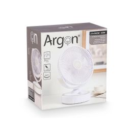 Argon Ventilador de Sobremesa 30W Blanco 28x8x29 cm con Auto Oscilación y 3 Modos (4 Unidades) Argon Ventilador de Sobremesa 30W Blanco 28x8x29 cm con Auto Oscilación y 3 Modos (4 Unidades)