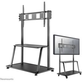 Neomounts NS-M4000BLACK - Soporte de Suelo Móvil para TV de Pantalla Plana, 60" a 105", 150 kg, con Ruedas y Estantes, Negro