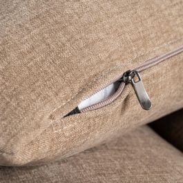 Sofá 3 Plazas Marrón Claro Tejido-Metal 229 X 92 X 88 cm