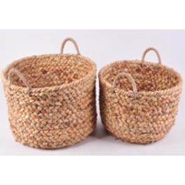 DKD Home Decor Cesta Balines Marron Junco Set de 2 51 x 30 x 51 cm Hecho a Mano Reciclable Precio: 83.89000059. SKU: S3028696