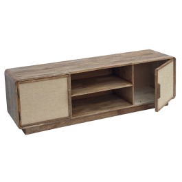 DKD Home Decor Mueble TV Urban Rufur25 47 x 50 x 160 cm Marron Beige