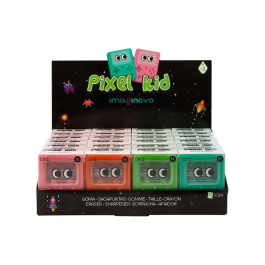 Imaginovo Goma de borrar con forma de consola con sacapuntas, colores surtidos